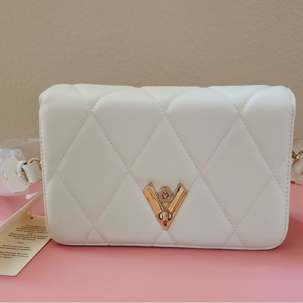 Valentino Orlandi White Diamond Quilted